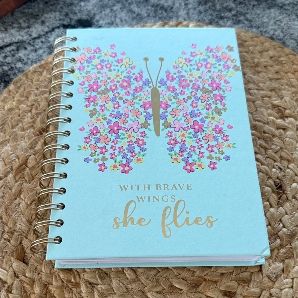 Floral Butterfly Spiral Notebook - Picture 1 of 4